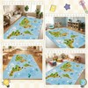 7.6x12 ft Large World Map Classroom Rug Travel Maps Educational