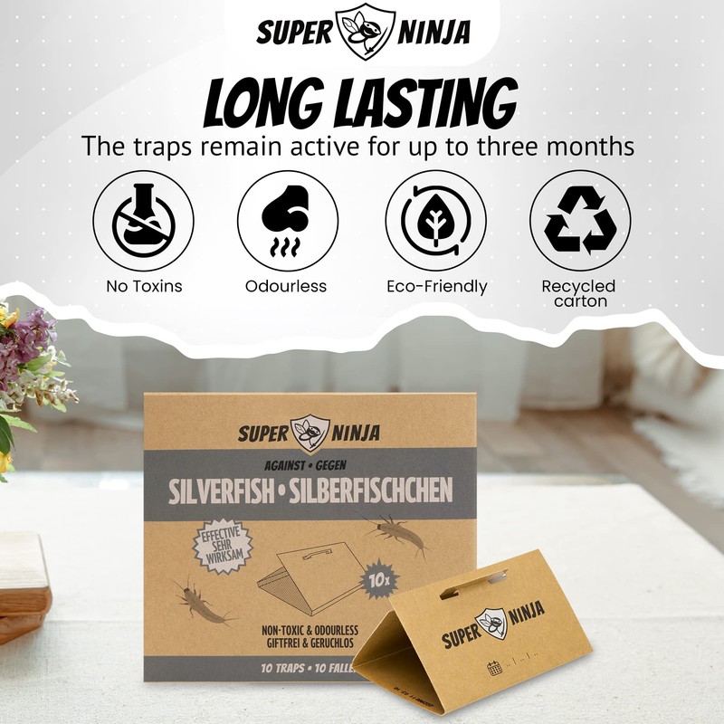 Super Ninja Silverfish Trap - 10 Pack - Ecological Silverfish