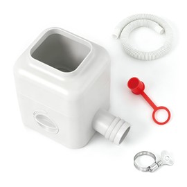 MERAZON Adjustable Downspout Diverter for 2"x3" and 3"x4" Down Spout Rain Water Diverters into Rain Barrel Diverter Kit with 5FT Hose, Rainwater Collection System Part, White