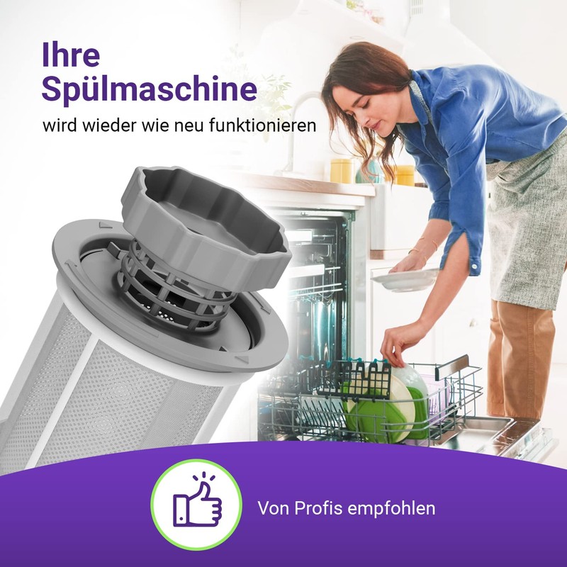 Vioks.pro Dishwasher Strainer Set of 3 Replacement for Bosch 10002494