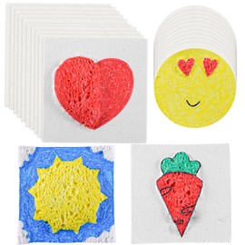 JHGCVX 20 Pcs Foam Texture Paper,Square & Round Foam Texture Blank Painting Paper,Coloring Puffy Texture Paper for Handmade Craft Supplies