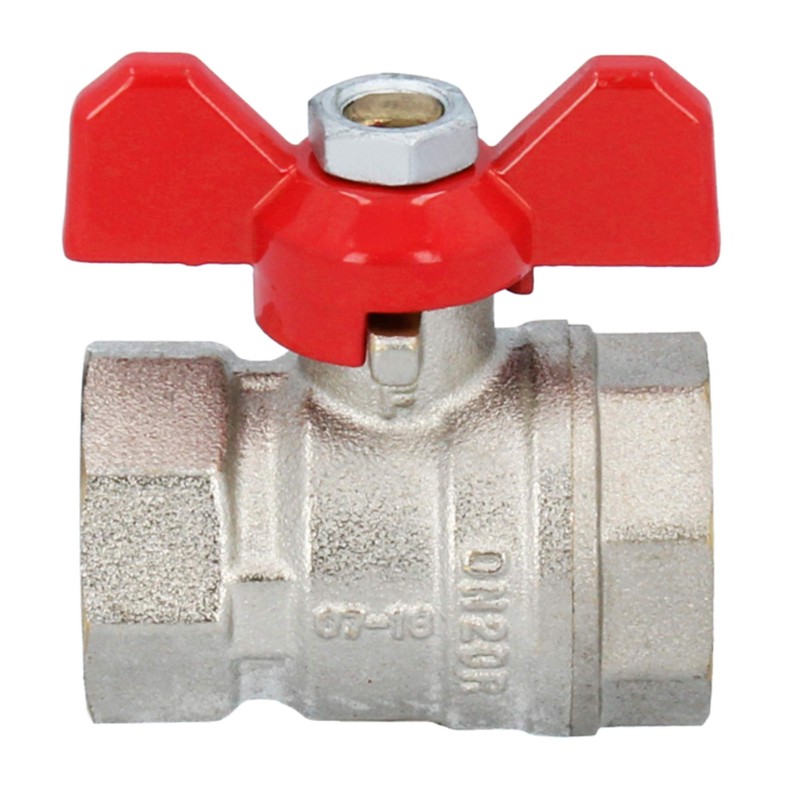 GOSHE Standard Butterfly Handle Ball Valve Brass 1/2" Thread Water