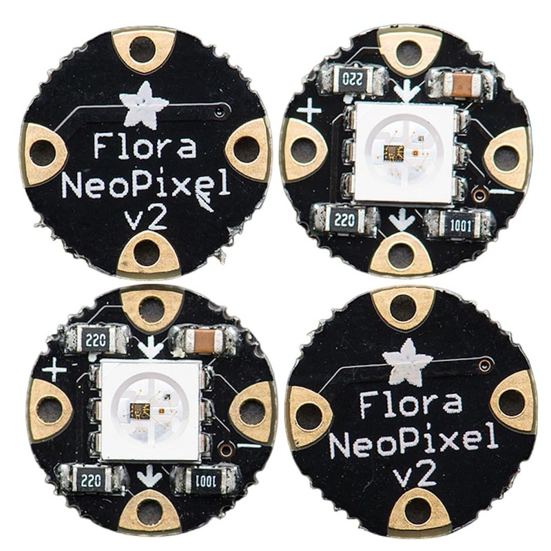Adafruit Flora RGB Smart NeoPixel Version 2 - Pack of