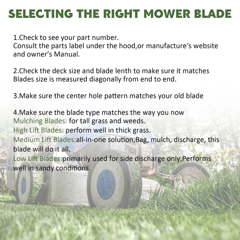 Autsurles Lawn Mower Notched-Lift Blades Set Replace for Ariens Zoom