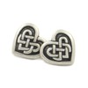 Bezelry 12 Pieces Celtic Heart Love Knot Metal Shank Buttons.