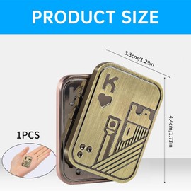 Fidget Slider, Metal Poker Fidget Slider for Adults Portable Magnetic Slider Toy Fidget Clicker Office Desk Toys Adult Fidget Gadgets Anxiety Stress Relief Toys Gifts for Boyfriend Father (Set B)