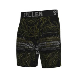 Sullen Men's Pinned Boxer 420 Capsule Tattoo Lifestyle Graphic Shorts Black (US, Alpha, Medium, Regular, Regular, Black)