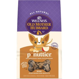 Old Mother Hubbard Hubbard Wellness P-Nuttier Mini Dog Biscuits – Natural Peanut Butter Training Tr
