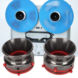 1 Pair Nab Hub Adapters, Reel to Reel Tape Nab Hub Adapter, 10 Inch Aluminium Nab Hub Adapter for Studer for Revox for Akai for Teac (Grey)