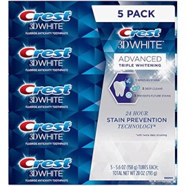 Crest 3D White Advanced Triple Whitening 5-pack