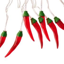 Elegani 20 LED Chili Pepper String Lights – Warm White Indoor Outdoor