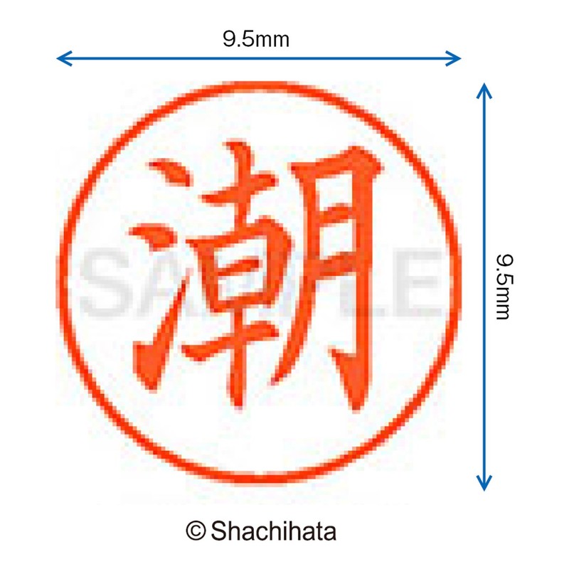 シャチハタ 印鑑 ハンコ ネーム9 XL-9 印面9.5ミリ 潮