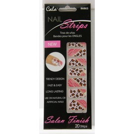 Cala Orange leopard & pink zebra nail strips