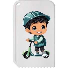 Azeeda 'Little Boy And Scooter' Plastic Ice Scraper (IC00036470)
