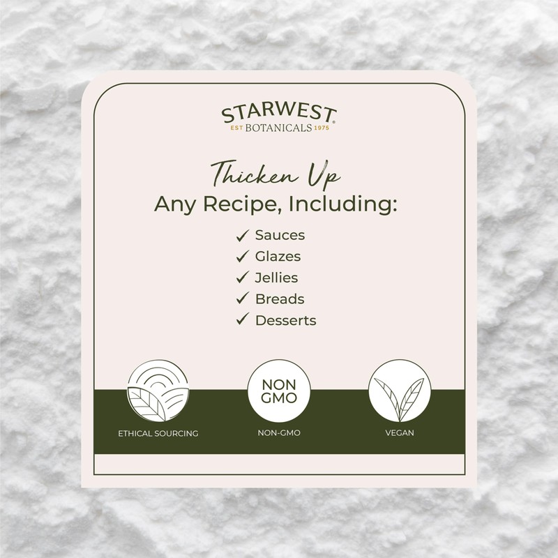 Starwest Botanicals Arrowroot Tapioca Powder Organic - Gluten Free Thickener