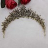 1PC Vintage Baroque Crown Alloy Bridal Hair Tiara Headpiece (Black)