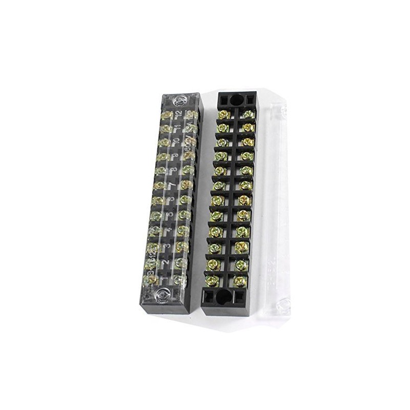 GBSTORE 12 Position, 600V 15A , Dual Rows Covered Barrier