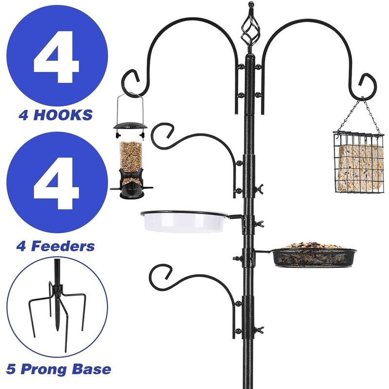 ERYTLLY Bird Feeding Station Kit Bird Feeder Pole Wild Bird