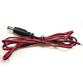 LP DC Power Cable for Backup Cameras and Car Monitors Length: 3.3 ft (1 m) DC Power Plug Pigtail Cable DC12V1M-LP