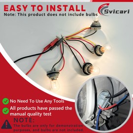 Svicari Standard 1156 1157 BA15S BAY15D Light Bulb Socket Holder Pre-wired Sockets Automotive Turn Signal Tail Stop Rear Brake Running Light Base Harness Plugs Connectors(2PCS #1156 + 2PCS #1157)