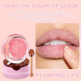 Scarman Piezas De Bálsamo Labial De Abeja En Tarro De Miel, Mascarilla Hidratante Para Labios Y Exfoliante Labial, Sandía, Fresa, Manzana, Lima, Melocotón, Mascarilla Hidratante Para Dormir Para Labio
