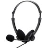 BUFFALO BSHSUH12BK Binaural Headband Headset, USB Connection, Black