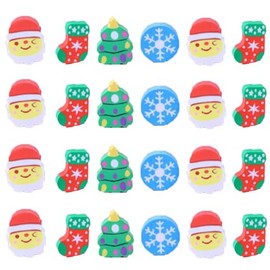 AOVNA Christmas Erasers Big Rubber Christmas Eraser Novelty Erasers Cute Christmas Style Eraser for Reward Party Favor Holiday Supplies(48)