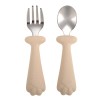 Portable Baby Dinning Tableware Stainless Steel Silicone Baby Feeding Spoon