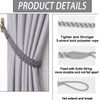 2 Pack Curtain Tie Backs, Grey Tie Backs for Curtains,