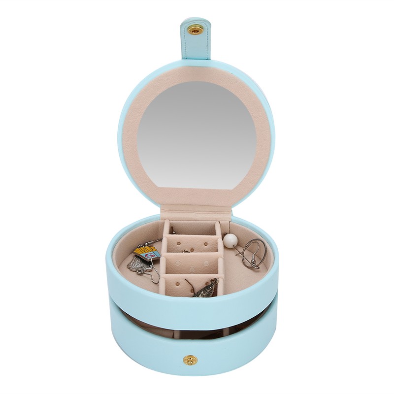 Jewelry Box PU Portable Multi Functional Jewelry Ring Earrings Storage