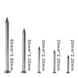 OMOTOOL Steel Nails Assortment (280 Pieces), Galvanised Concrete Nails for Hanging Pictures and Woodworking, Picture Nails Suit for Drywall and Pine, 5 Sizes Steel Picture Nails Set