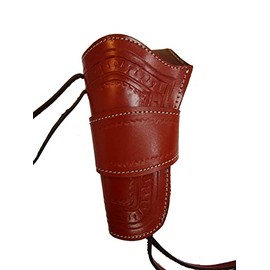 WESTERN HOLSTER GUN CARRY CASE SNAKE BORDER TOOLED SINGLE ACTION REVOLVER HOLDER LEDT HANDED