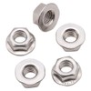 (50 PCS) M6-1.0 Hexagon Flange Nuts with Non-Serrated Flange Washer