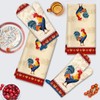 Arquiel Farmhouse Rooster Kitchen Towels and Oven Mitts Set 4Pcs,