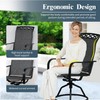 Set of 2 Patio Swivel Dinning Chairs: 360°Swivel & 15°