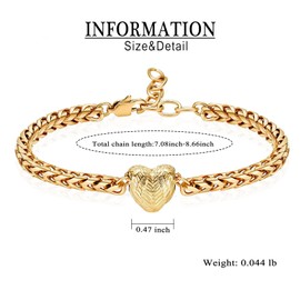 zeqingjw Urn for Ashes Heart Bracelet for Women Stainless Steel Cremation Bangle Jewelry Adjustable Keepsake Memorial Bracelet