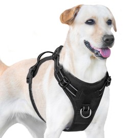 Sunraymascota No Pull Dog Harness, Reflective Puppy Vest for Small Medium Large Sized Dog(Black,M)