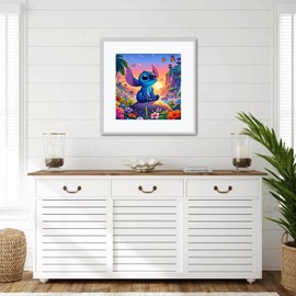 CLYCTIP Stitch Diamond Painting Kits for Adults,Diamond Painting Pictures by Numbers for Kids Adults,Diamond Art Kits ， 12 x 12 inch (red)