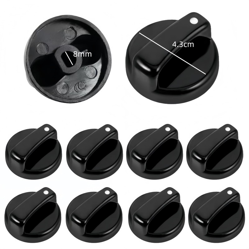 8pcs Gas Stove Knobs, Ai-OUMLEEF Stove Knobs,Hob Knob,Universal Gas Hob