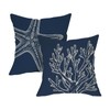 Fjfz Beach Coastal Starfish Coral Decorative Throw Pillow Covers