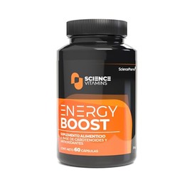 Energy Boost | Camellia sinensis, L-Carnitina, Fucoidan, Triptófano, Colágeno + Vitaminas B6, Biotina y B12 | Energía y enfoque | 60 cápsulas de 500 mg