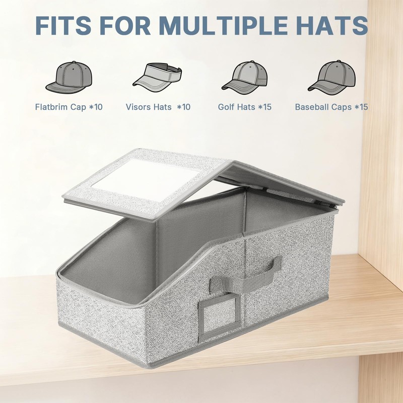 Hat Storage for Baseball Caps - 2 Pack , Hold