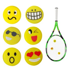 QEQSHQO 6pcs Tennis Vibration Dampener Animal Damper Emoji Suitable for Tennis Players and Badminton Rackets