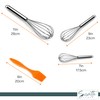 Kitchen Utensil Set with 3 Metal Whisks in 9, 7,