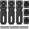 3 Black 4-Inch Door Clasp Locks,Stainless Steel Security Clasp Lock