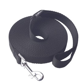 Siumouhoi Dog/Puppy Obedience Recall Training Agility Lead- 15 ft 20 ft 30 ft 40 ft 50 ft Long Leash -for Training Leash, Extended Rope for Training. (20Feet, Black)