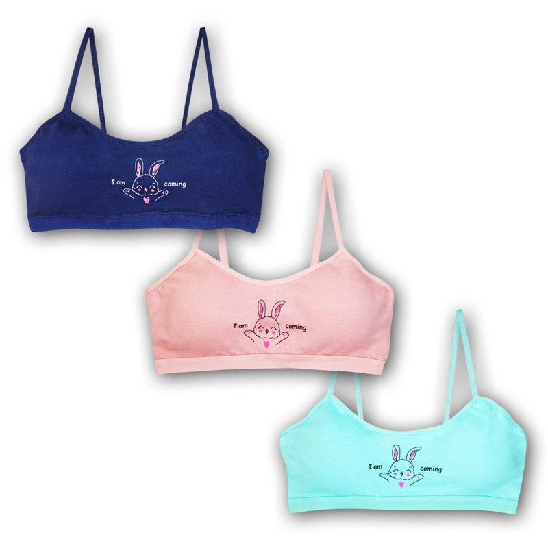 MRCC Pack of 6 Girls' Bustier Training Bra Seamless Sports