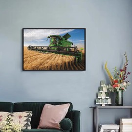 WACYDSD Jigsaw Puzzle 1000 Piece Tractor in The Field Adult Puzzle Wooden Puzzle Toy DIY Kit Gift Home Decor 75x50cm