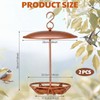2 Pcs 2 Pack Hanging Cylinder Bird Feeder Outdoor, Brown