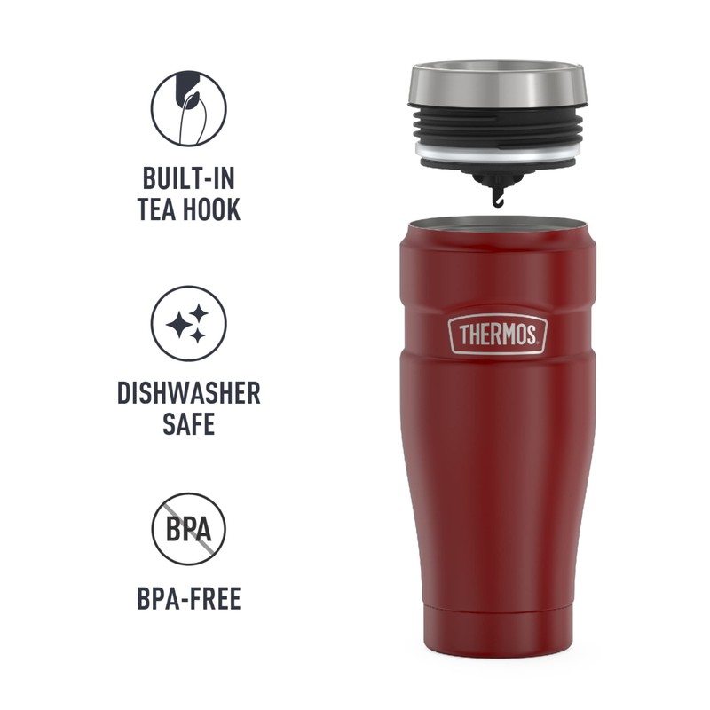 Thermos - Vaso de viaje con aislamiento al vacío, acero